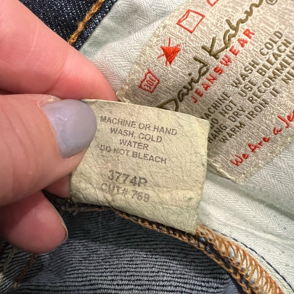 David Kahn Flare Blue Denim Jeans Boot Cut Jeans Size 27 - Picture 8 of 9